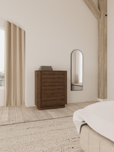 Comoda Atmore, Gri, 107x90x40 cm