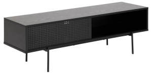 Comoda TV Angus, Negru, 44.5x140x40 cm - Img 5