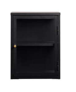 Dulap cu vitrina CARMEL, Negru, 25x60x45 cm