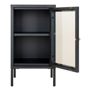 Dulap vitrina Cabinet, Negru, 35x38x70 cm