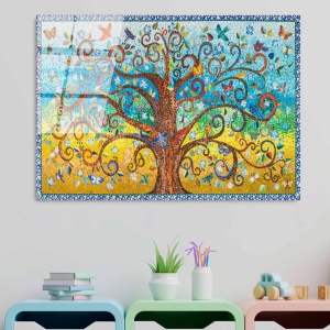 Edzett üveg kép UV, többszínű, 70x100 cm