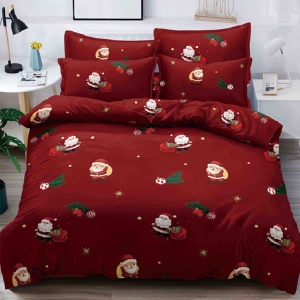 Egyszemélyes télapós ágyneműhuzat, Jolly V44, Finom pamut (flanel)