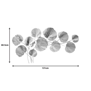 Fali dekoráció, fémből, Fleur, Pako World, arany, 131x68.5x6 cm - Img 2