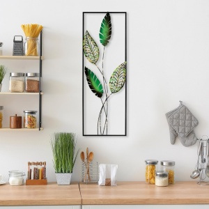 Fém fali kép Timeyi, sokszínű, 32x90 cm