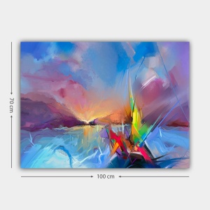 Festmény 1054276691, Multicolor, 70x100 cm - Img 3