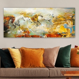 Festmény Cascade Sky, többszínű, 50x120 cm
