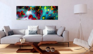 Festmény, Fondo absztrakt, 120x40 cm - Img 2