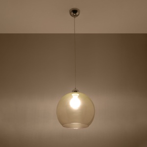 Függőlámpa, Ball, pezsgőszín, 30x30x120 cm - Img 3