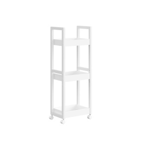 Fürdőszobai polc, Songmics, fehér, 30x20x80 cm