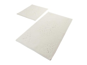Fürdőszobai szőnyeg szett 2 db, Ottoman, 100% pamut, ekrü