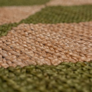Futószőnyeg, Flair Rugs Effie Diamond, juta, olívazöld, 80x230 cm - Img 5