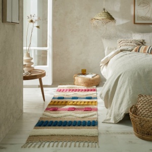 Futószőnyeg, Medina Jute, Flair Rugs, natúr/többszínű, 60X230 cm