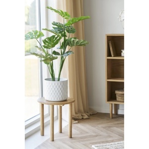 Ghiveci flori, Alb, 24.5x24.5x21 cm - Img 2