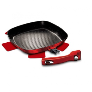 Grill serpenyő levehető fogantyúval, BH/1947PH, 28 cm - Img 1