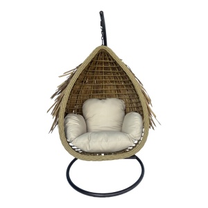 Kerti hintaágy, Varur, Pako World, bézs, rattan, 120x105x195 cm
