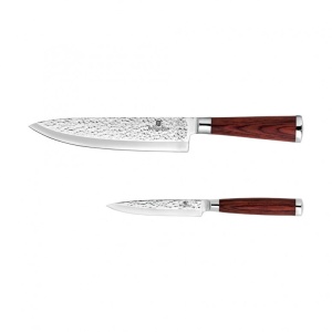 Kés szett 2 db, Red Wood