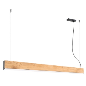 LED-es függőlámpa 3000K, Lykke, tölgy, 150x3.5x150 cm