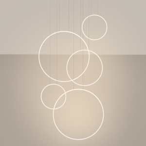 LED-es függőlámpa 3000K, Rio 55, fehér, 170x30x250 cm - Img 3