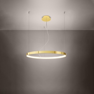 LED-es függőlámpa 3000K, Rio, fényes arany, 78x78x150 cm - Img 3