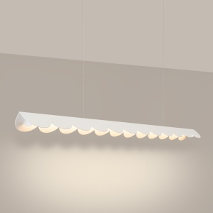 LED-es függőlámpa, Biscuit, 3000K, fehér, 131x13x200 cm - Img 3