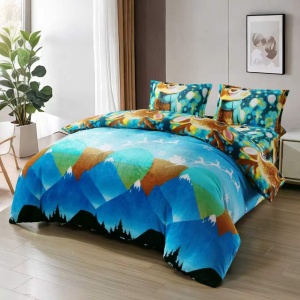 Lenjerie Craciun cu Elastic 180x200 Merry V13 (Cocolino)
