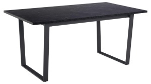 Masa dining Amble, Negru, 74x160x90 cm - Img 5