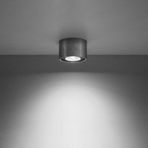 Mennyezeti lámpa betonból, Basic, szürke, 14x14x9 cm - Img 3