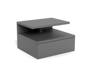 Noptiera Ashlan, Gri, 22.5x35x32 cm - Img 3