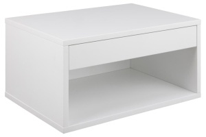 Noptiera Cholet, Alb, 24.5x50x35 cm - Img 2