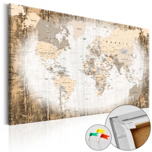 Parafa kép Enclave of the World [Cork Map], 120x80 cm