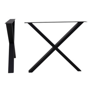 Picioare metalice pentru masa Nimes, Negru , 86x8x70.8 cm - Img 4