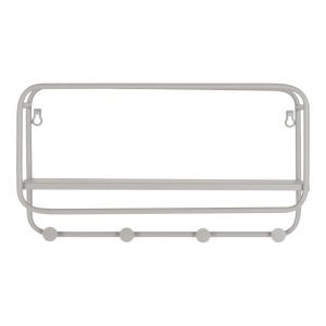 Polita de perete pentru palarii si accesorii Feira, Gri, 15x45x25 cm - Img 5