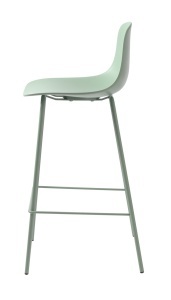 Scaun bar WHITBY, Verde prafuit, 45x93x47 cm - Img 4