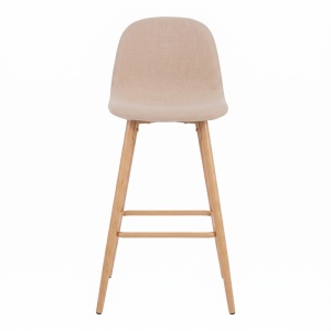 Scaun de bar Bella, Bej, 41.5x49x108 cm - Img 4