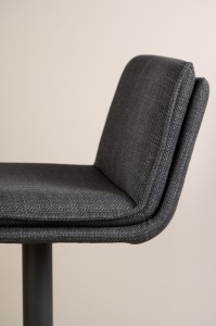 Scaun de bar Flynn, Gri, 107x44x53 cm - Img 2