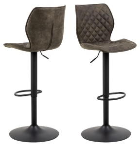 Scaun de bar Naomi, Gri, 116x45.5x50.5 cm - Img 2
