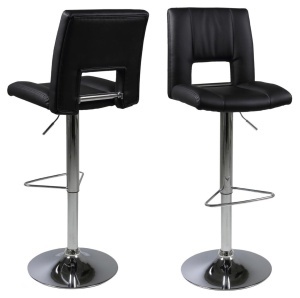 Scaun de bar Sylvia V1, Negru, 115x41.5x52 cm - Img 5
