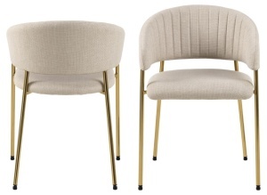 Scaun dining Ann, Bej, 77.5x54.5x54 cm - Img 4