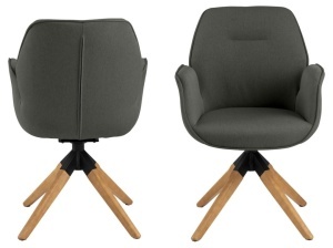 Scaun dining Aura, Gri, 91x60.5x58.5 cm - Img 6