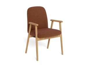 Scaun dining Calvin, Portocaliu, 88x55x60.5 cm - Img 2