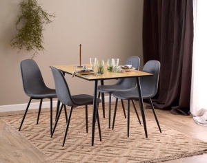 Scaun dining Celia V1, Gri, 86x44x54 cm - Img 3