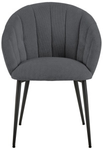Scaun dining Daniella, Gri, 80x62x57 cm - Img 5