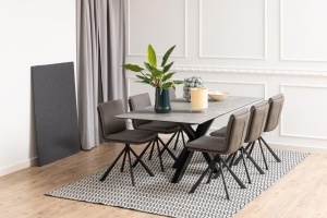 Scaun dining Flynn V1, Gri, 85x47x59 cm - Img 2
