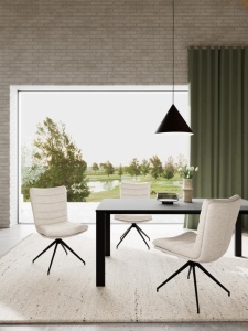 Scaun dining Grafton, Bej, 96.5x50.5x65 cm - Img 2