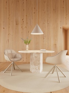 Scaun dining Lenny, Bej, 80x55x57 cm