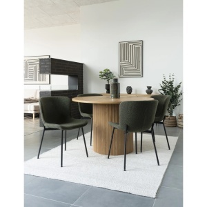 Scaun dining Maceda, Verde inchis, 59x48x83 cm - Img 3