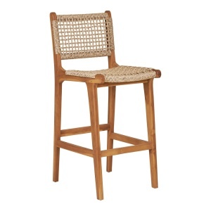 Scaun inalt pentru insula de bucatarie Derby, Natural, 50x45x94 cm - Img 5