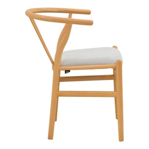Scaun Wishbone, Gri, 51x58x73 cm - Img 4