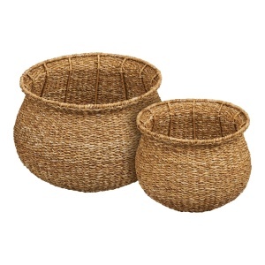Set 2 piese Cosuri de rachita Eden, Natural, 46x46x30 cm - Img 5