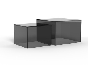 Set 2 piese Masute de cafea Dice, Gri, 35x50x50 cm - Img 2